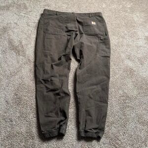 CARHARTT PALE GREY "RELAXED FIT" CUFFED CARGO PANTS